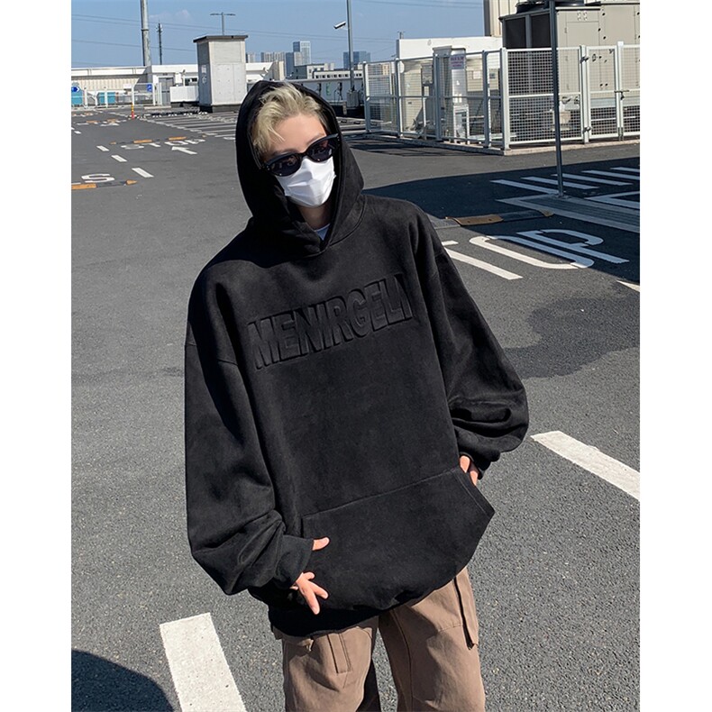 WY141-特P50控78400克抖音品秋季重磅麂皮钢印连帽卫衣外套,女装短外套,电商A058-1（原电商C417）
