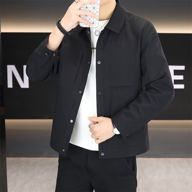 春季夹克男高品质翻领外套型男商务休闲百搭青年外套男N9817-P120,男装夹克,星座310B-3