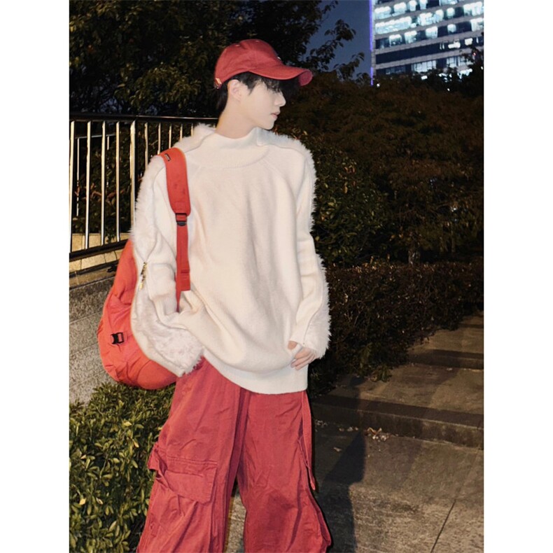 【有货】小众解构双头拉链毛衣男设计感针织衫外套B09CC-特P65,男装针织衫/毛衣,星座1007（原301D）