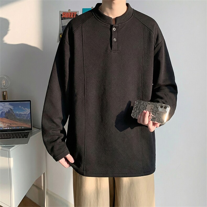 亨利领加绒卫衣【现货】C403A-NK2500JR-特P26常规-特P19,男装卫衣,电商C403A