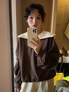 7133翻领打皱卫衣,女装卫衣/绒衫,续加 XJ