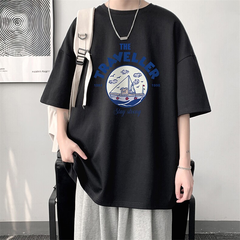 230g重磅纯棉短袖t恤男大码半袖半截袖DX17410-P20,男装T恤,电商A040
