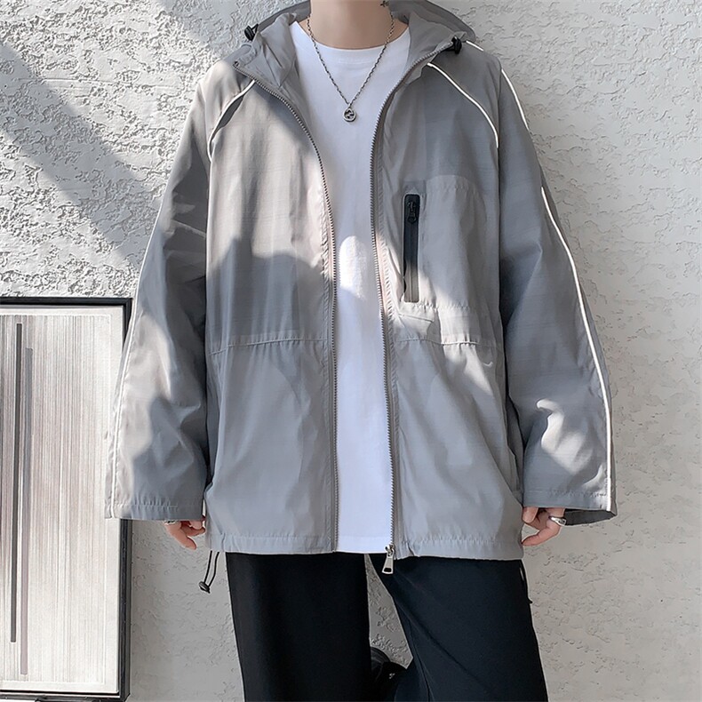 8XL-M 特大码防晒衣连帽外套户外皮肤衣反光防晒服FS1601P68控88图片