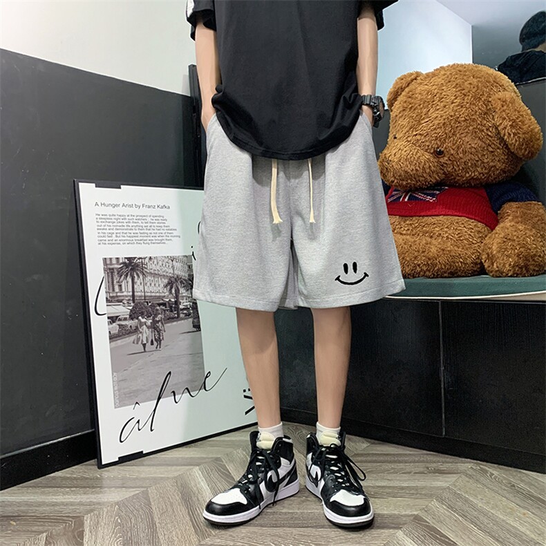 HD74204-P22华夫格短裤男大码宽松五分裤男直筒中裤,男装休闲裤,电商A040