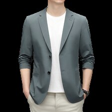 BZ2505钱塘2020-2春秋季新款男士休闲纯色薄款简约西服外套P150，男装西服，钱塘207-2
