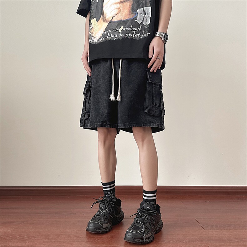 美式高街工装休闲裤男夏季青少年潮流痞帅宽松裤子DK1073-P45,男装牛仔裤,星座308B-1