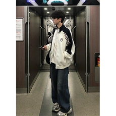 706-1-WY1622-P48特P现货秋季美式撞色运动卫衣棒球服外套，女装短外套，星座706-1