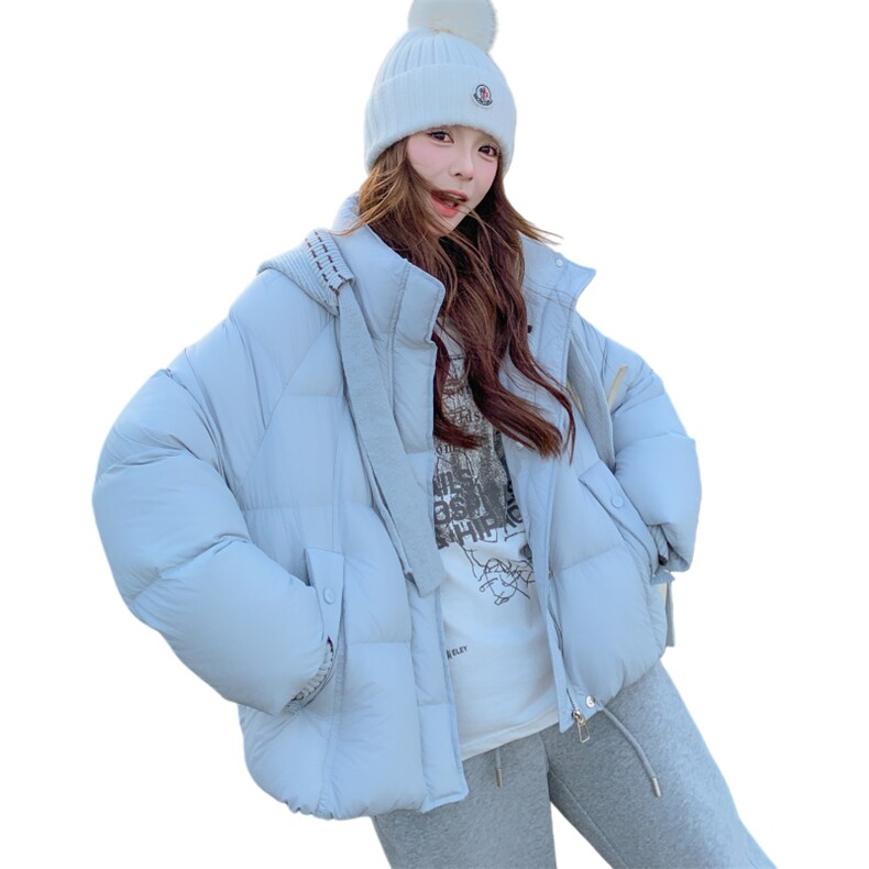 现货25新冬90绒羽绒服针织帽可以脱卸2D044-2513-P350-K525,女装羽绒服,2D044