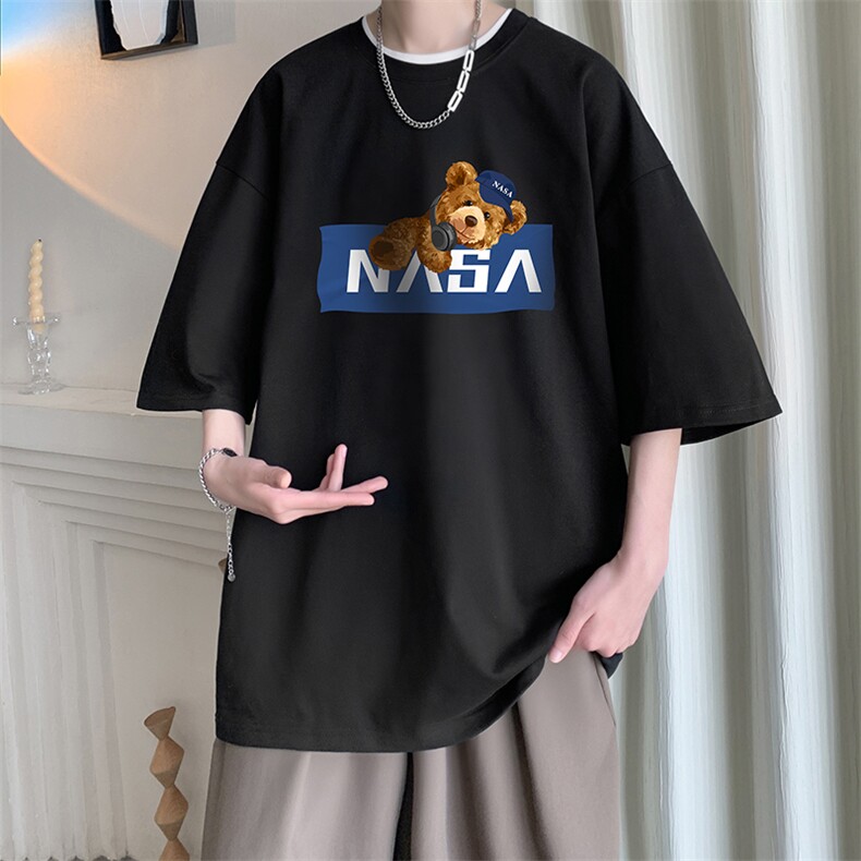 NASA230g重磅纯棉短袖t恤男大码半袖半截袖DX17247-P20,男装T恤,电商A040