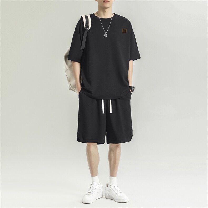 冰丝短袖男士夏季薄款速干潮牌运动套装篮球衣服TZ15-特批-68,男装休闲套装,星座718