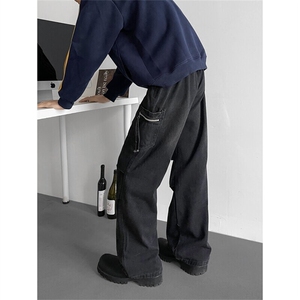 美式高街牛仔裤男 潮牌个性工装休闲裤N3079-P45图片