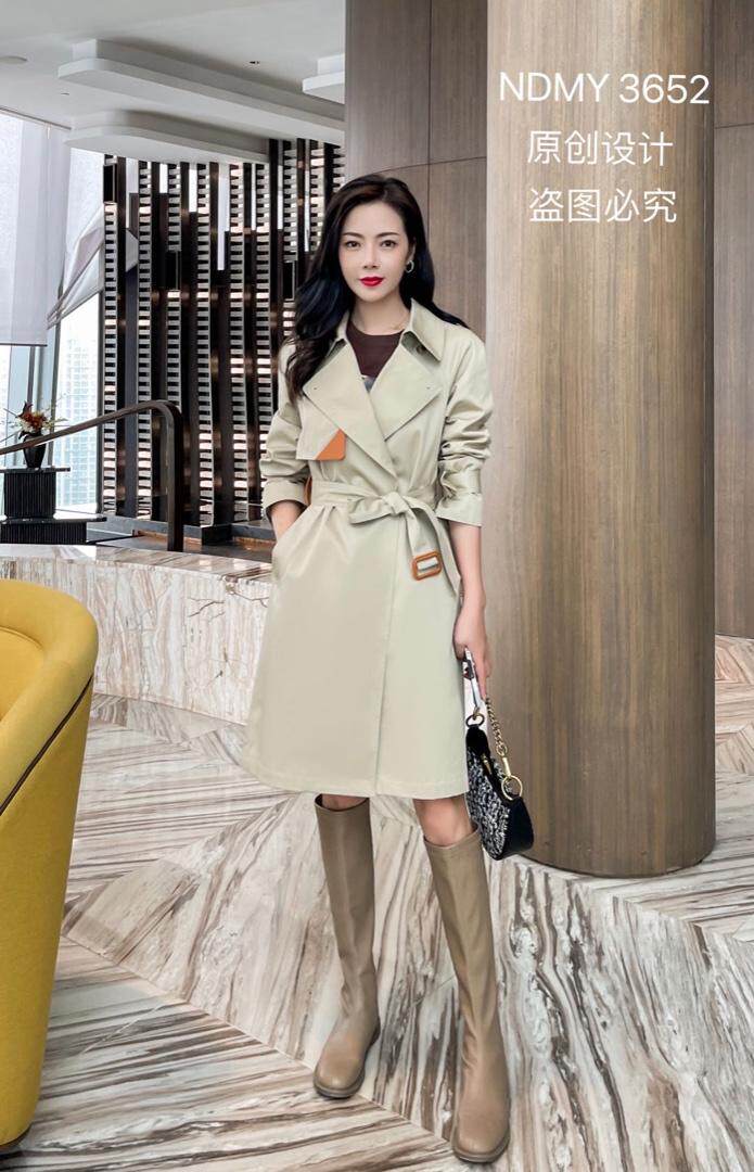 现货风衣，女装风衣，尼帝曼依