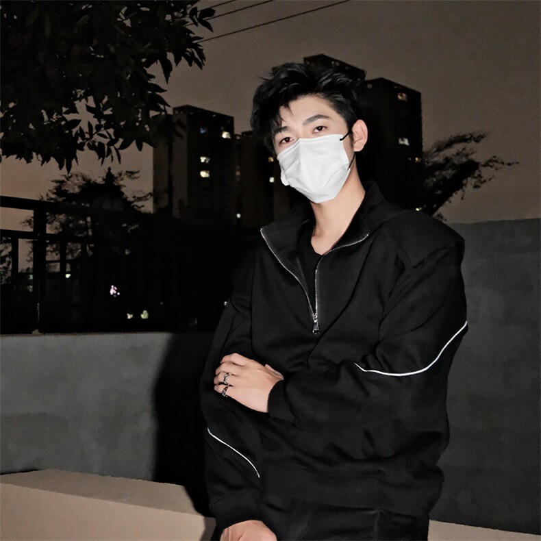 半高领拉链垫肩款潮流美式高街外套卫衣常规p75加绒P85，男装卫衣，电商B319