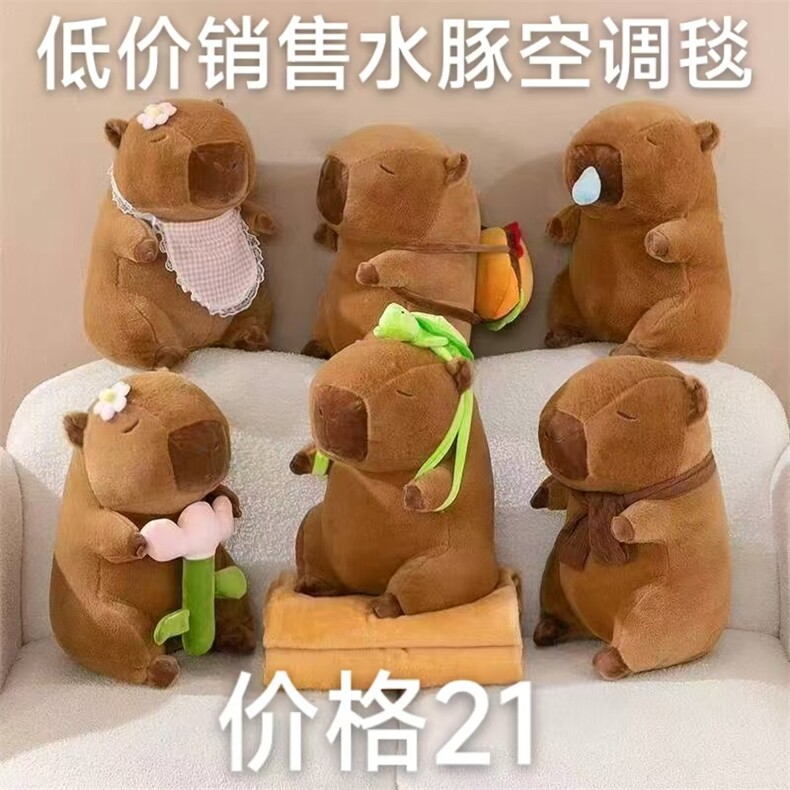 低价销售水豚空调毯网红款卡皮巴拉，宇航玩具厂