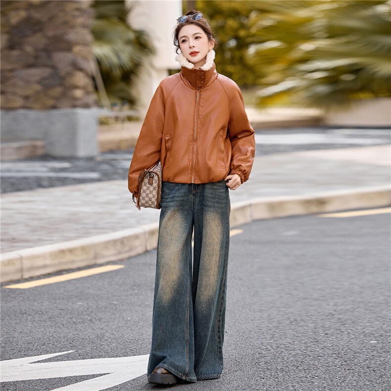 主推BAO款韩版羊羔毛领皮90白鸭绒羽绒服女短款外套百搭显瘦保暖,女装羽绒服,潮流依族