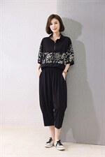 现货2022夏季新款时尚减龄休闲针织拼接套装两件套，女装套装/套裙，深水步