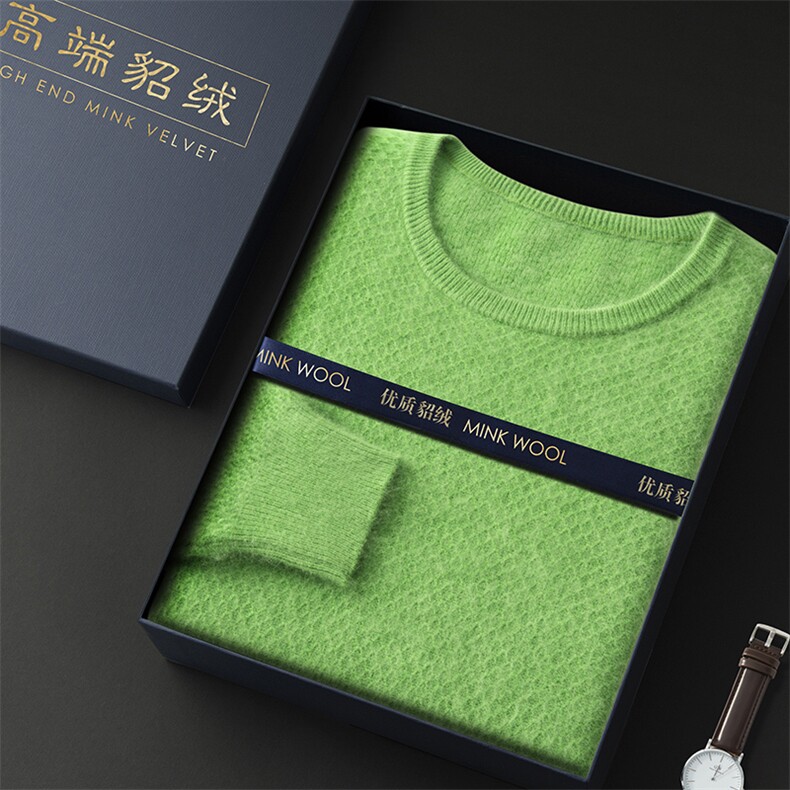 2025春季新款翻领羊绒衫男士精仿羊毛衫针织毛衣长袖POLO套衫商务,男装针织衫/毛衣,冬贝尔貂绒