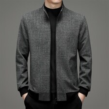 21秋冬新款毛呢大衣中年男士宽松休闲士呢子外套夹克ZG2513-P190，男装夹克，电商B212（原钱塘6029）