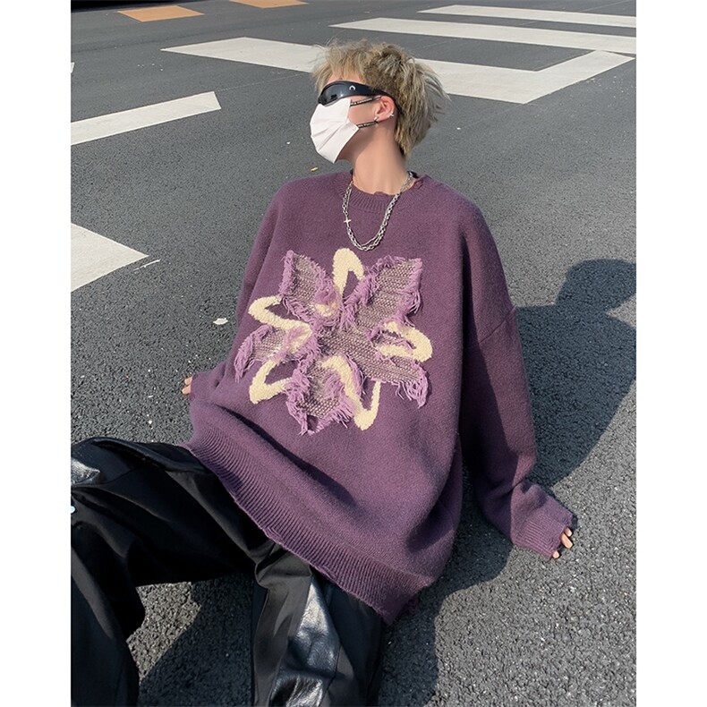 高品质秋款男圆领套头毛衣条纹拼色休闲外套M9164P50,男装针织衫/毛衣,星座1013-1