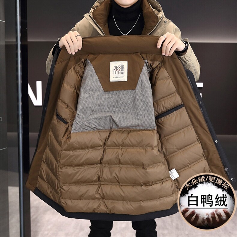 标90绒高品质商务休闲连帽加厚防风白鸭绒保暖羽绒服拿1888P238,男装羽绒服,电商B226-2（原B217-2）