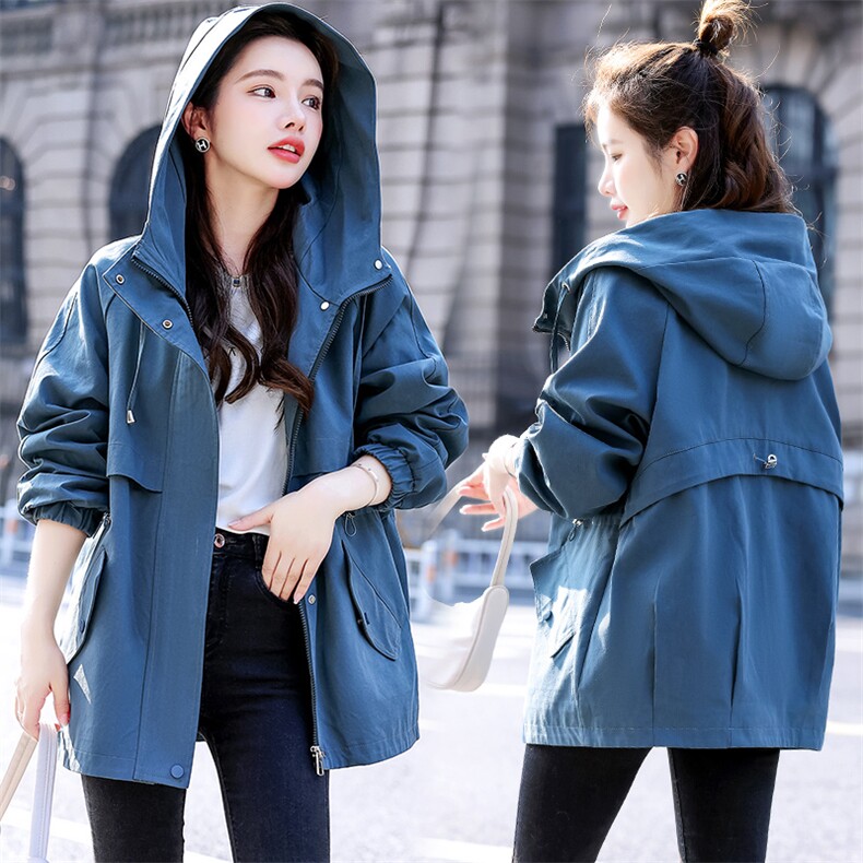 风衣女短款2025早秋新款胖MM200斤显瘦减龄高级感小个子大衣外套,女装风衣,妃曼