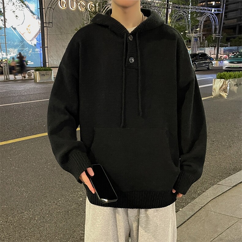 针织衫男女韩版潮流高街宽松连帽2024秋冬新款ins毛衣MZ455-P58,男装针织衫/毛衣,星座412-2