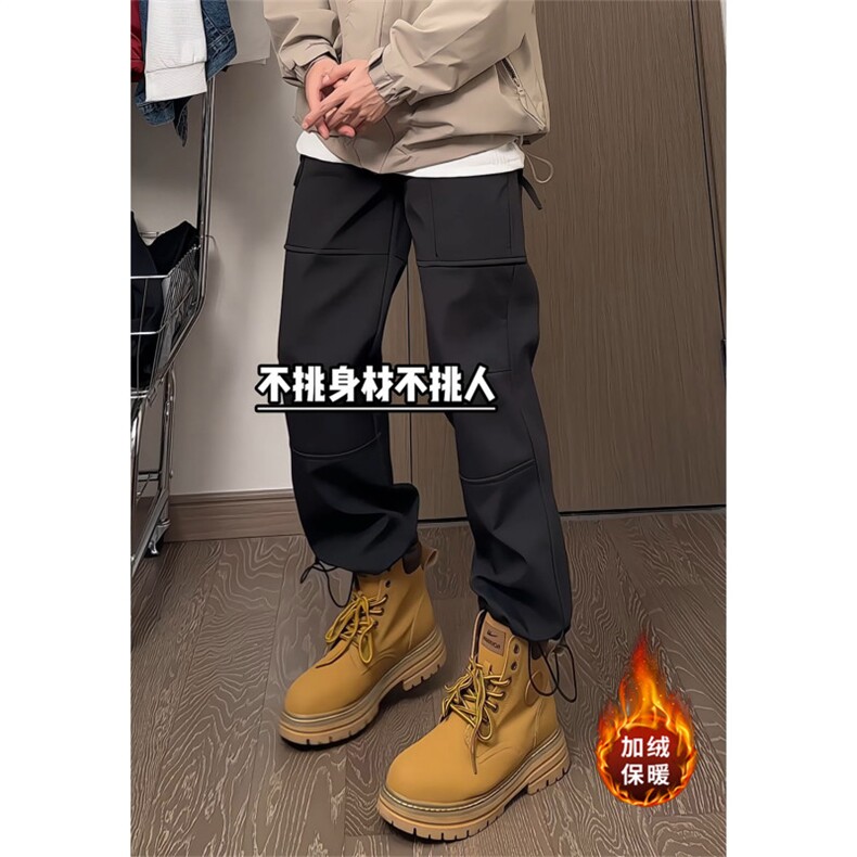 格子工装冲锋裤现货抖音可送样A061-AX00853加绒-P55,男装工装外套,电商A061