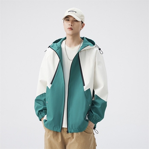 秋季新款宽松夹克男撞色三防冲锋衣外套DSA157B-JK7831-P75图片