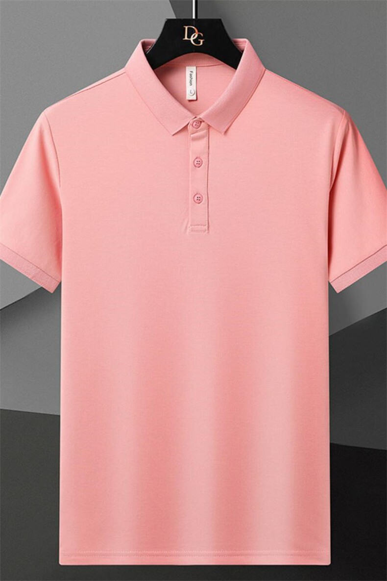 72913-P40男士纯色Polo衫短袖t恤男装夏季上衣服翻领潮流韩版,男装Polo衫,电商D310B