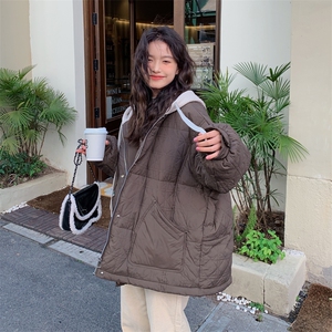 24冬款新品毛线帽连帽宽松休闲羽绒服外套2C050-1071-P255-K348图片