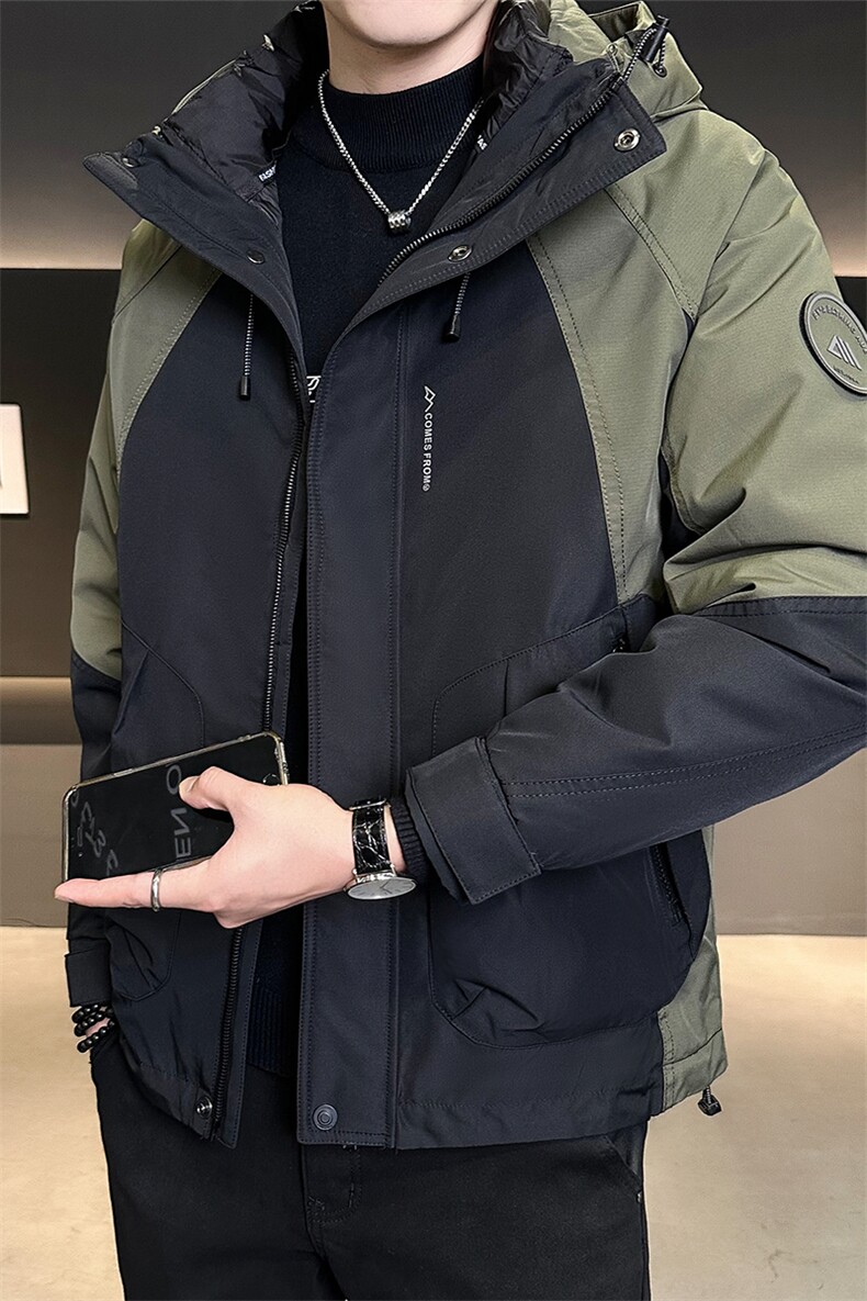 92805-M-4XL-P235标50绒三合一可拆卸内胆工装拼色羽绒服外套男,男装羽绒服,电商B255