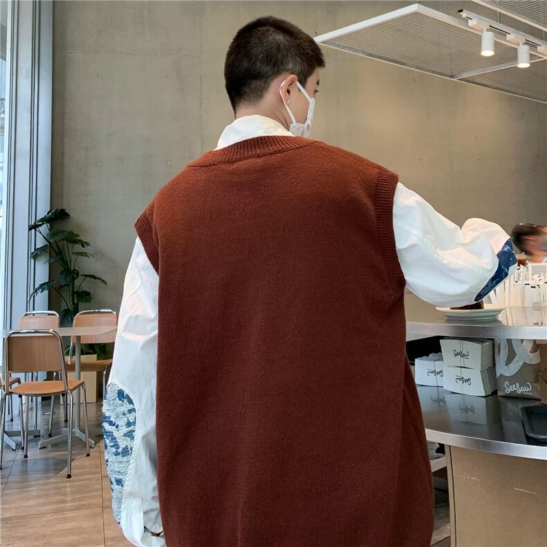 美式毛衣男慵懒风休闲马甲针织衫R3113P40,男装针织衫/毛衣,星座1116-2