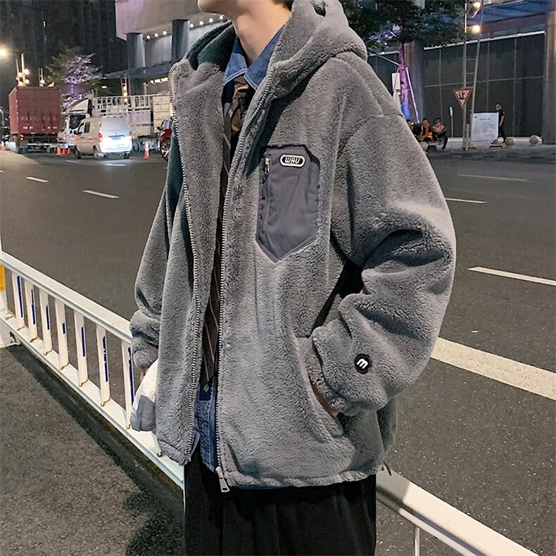 2023冬装青少年加绒加厚棉衣休闲羊羔绒外套男女 915-P105控价138图片
