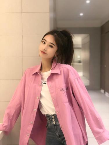 ZCL2103春季新款时尚潮流牛牛韩版衬衫,女装衬衫,L·H·X