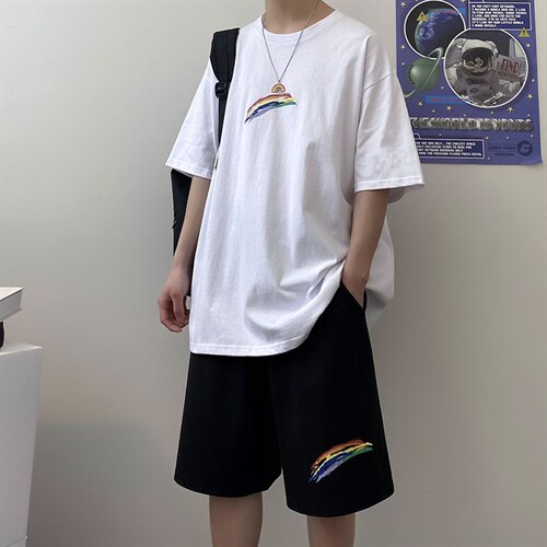 男短袖t恤套装夏季半袖2023新款男装夏装潮牌衣服A161-2-TZ02-P50图片
