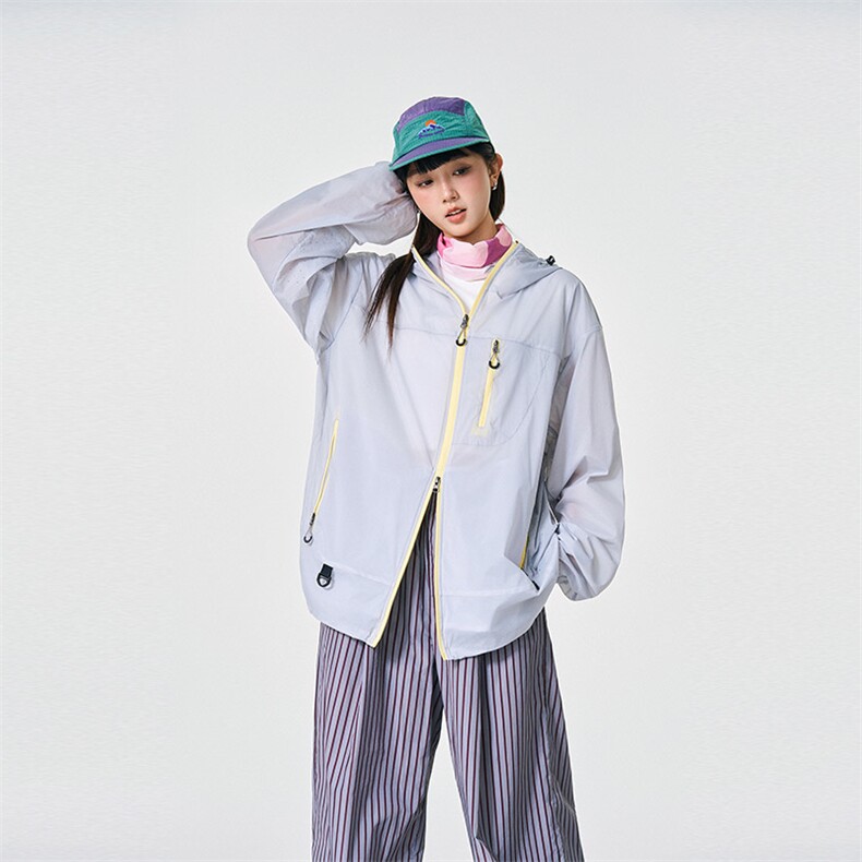 UPF50+有报告凉感轻薄透气宽松大码潮流防晒服DQC659-P48，男装防晒衣，电商B306