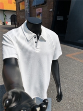 XZ809A/PLL01/P35/控48肌理感拼接POLO衫T恤，男装T恤，星座809A(原222-1)