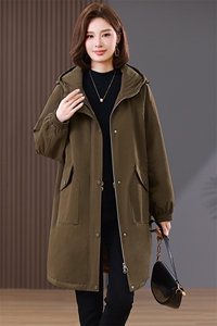 时尚宽松显瘦长款派克服女冬季新款加厚保暖外套大码女装棉服图片