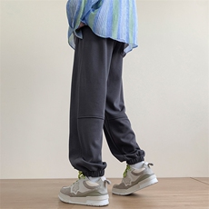 港风秋冬长裤本布织裤袋美式卫裤宽松休闲束脚卫裤K23305-P40控58，男装休闲裤，星座717