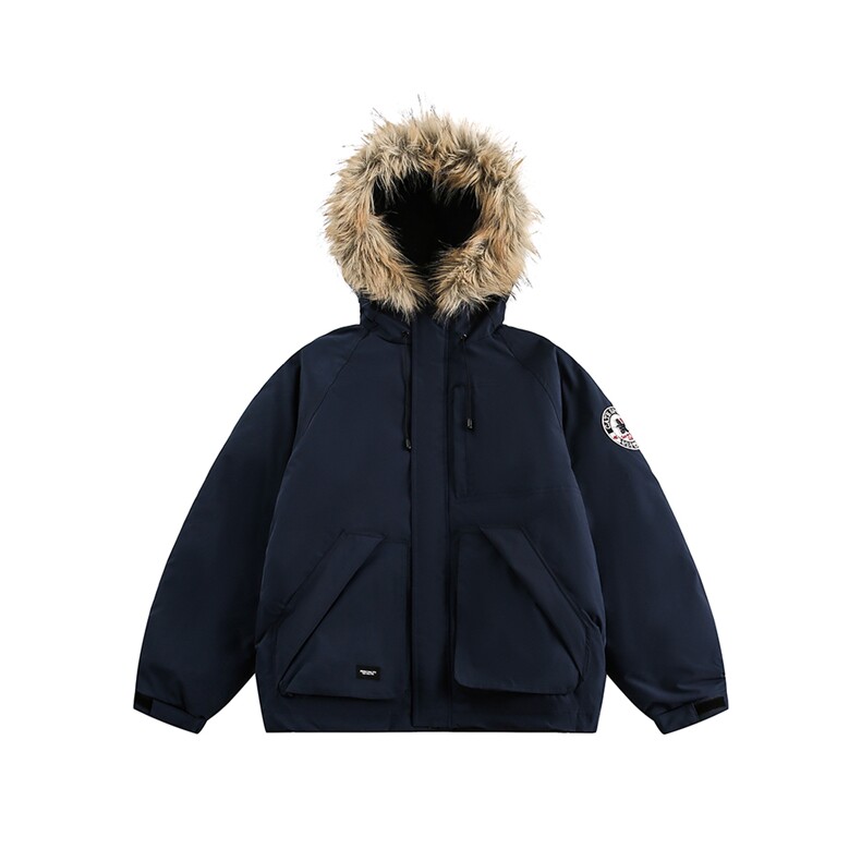 重工毛领连帽派克棉服--5688298,男装棉衣,电商S012（CATTEE）