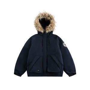 重工毛领连帽派克棉服--5688 298图片