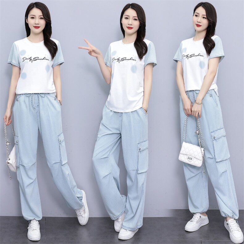 新品现货2025女装夏装新款休闲运动套装,女装套装/套裙,靓星雨