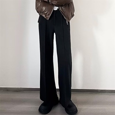 马吉拉垂坠感西裤高级感冰丝微喇休闲西装裤K2312-P35，男装休闲裤，星座1109-3