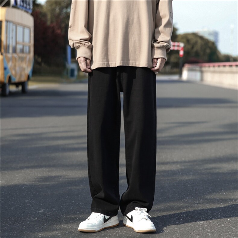 四季款cityboy宽松直筒拖地牛仔裤图片