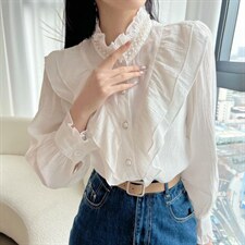 【现货】珍珠衬衫，女装衬衫，她她蜜制