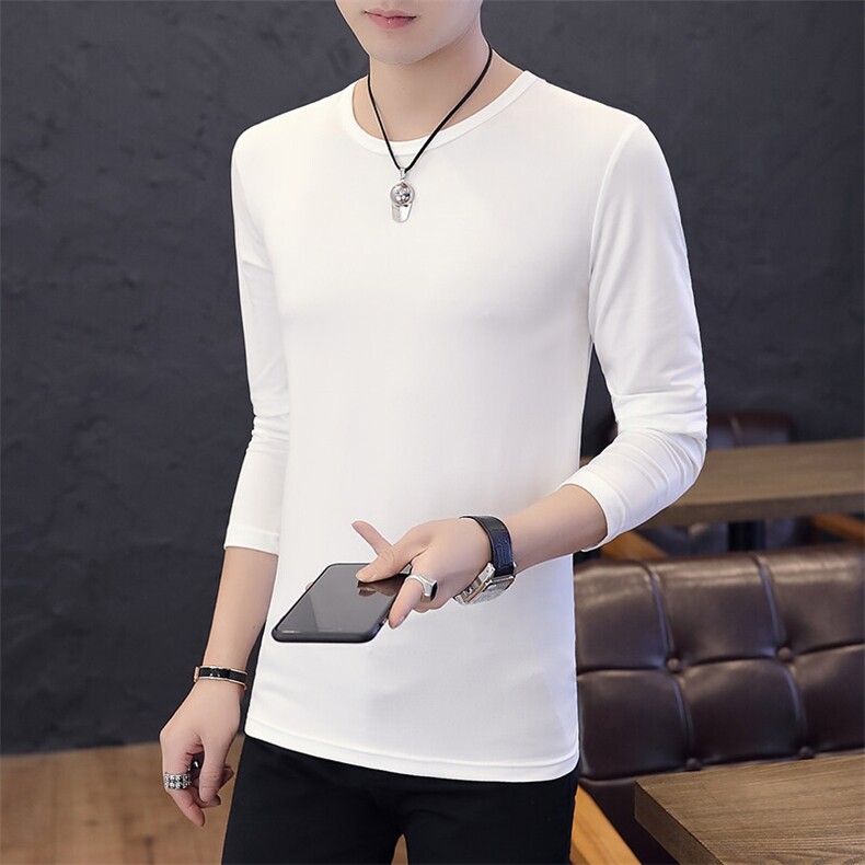赠品纯色光板长袖T恤男修身韩版时尚打底衫T8888-P7，男装T恤，星座1206（原A206）