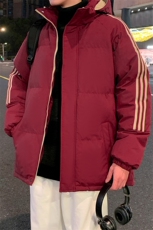 特批P75无差价冬季深度库存10W件防泼水三条杠连帽棉服男士M2910，男装棉衣，电商A001