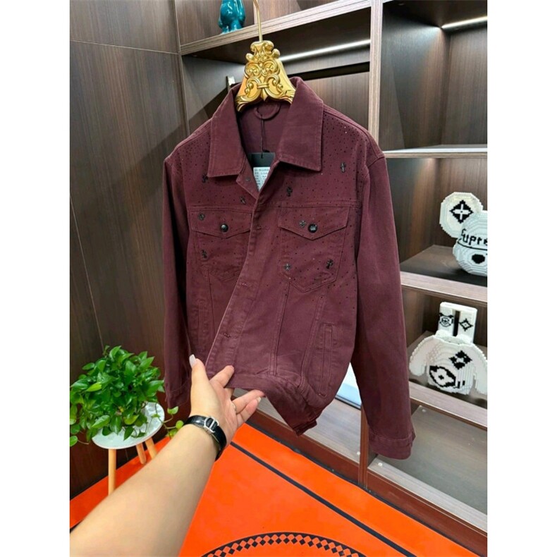1506-1/J10951/P98个性满天星牛仔外套男春秋季情侣男女款式i百搭图片