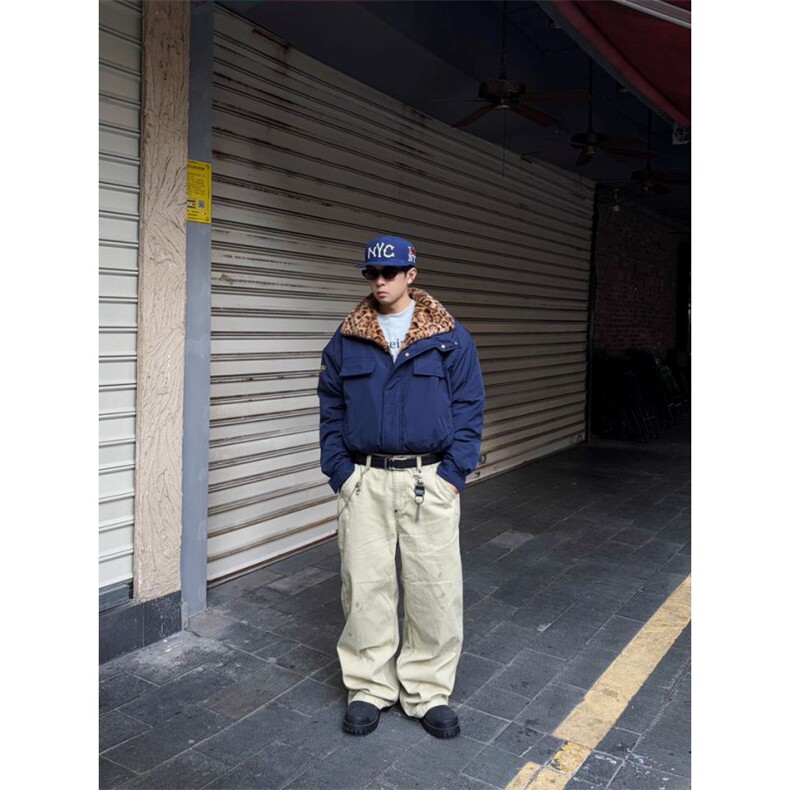 【】美式复古潮牌豹纹工装棉衣男女保暖加厚棉服潮SW330P105,男装棉衣,星座1112-1