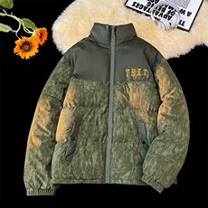 2025棉衣棉服迷彩灯芯绒拼接面包服立领棉袄外套1615-P80，男装棉衣，星座207